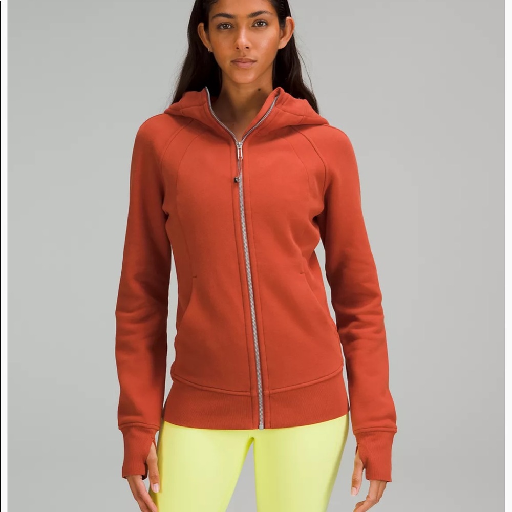 NWT Lululemon Scuba Full Zip Sweater In Color Red Rock